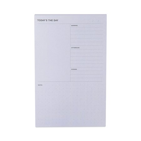 NOTED BY POST-IT BRAND Adhesive Daily Planner Sticky-Note Pads, Daily Planner Format, 4.9 in. x 7.7 in., Gray, 100 Sheets NTD58GRY